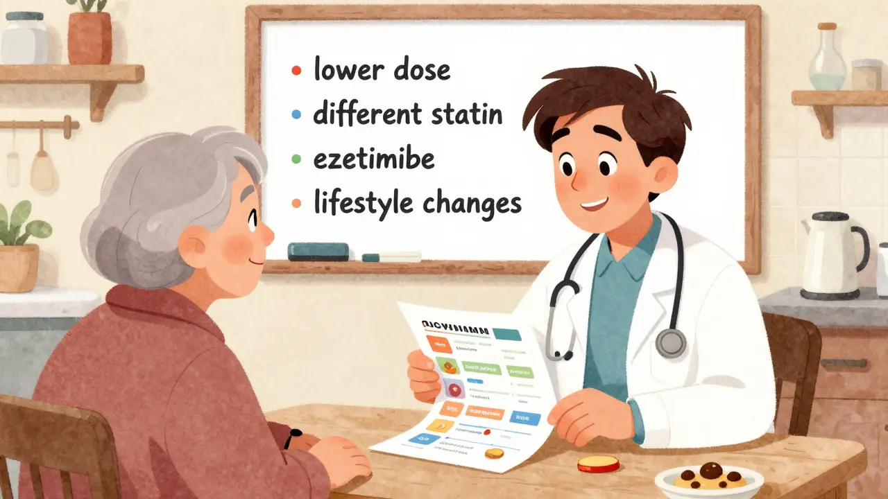 Doctor and patient reviewing health options at a kitchen table together.